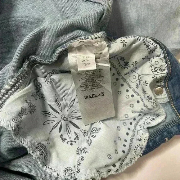 Free People We The Free Irreplaceable Ultra Flare Leg Jean Kent Light Wash Sz-30 - Picture 7 of 7